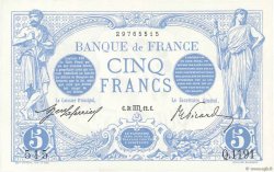 5 Francs BLEU FRANCIA  1912 F.02.10 FDC