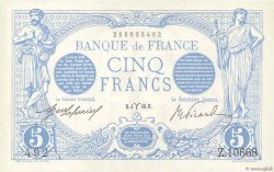 5 Francs BLEU FRANKREICH  1916 F.02.37