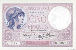 5 Francs FEMME CASQUÉE modifié FRANCIA  1939 F.04.01