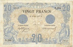 20 Francs NOIR FRANKREICH  1875 F.09.02 fS