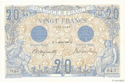 20 Francs BLEU FRANCIA  1906 F.10.01 EBC