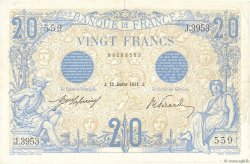 20 Francs BLEU FRANKREICH  1913 F.10.03
