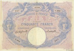 50 Francs BLEU ET ROSE FRANCIA  1895 F.14.07 q.BB