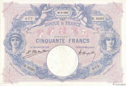 50 Francs BLEU ET ROSE FRANCE  1922 F.14.35 VF