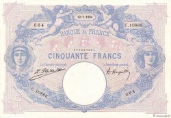 50 Francs BLEU ET ROSE FRANCIA  1924 F.14.37