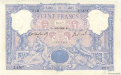 100 Francs BLEU ET ROSE FRANCE  1906 F.21.20 VF-