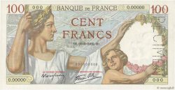 100 Francs SULLY Spécimen FRANCIA  1939 F.26.01Sp2 SC