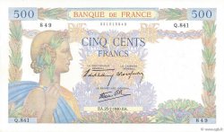 500 Francs LA PAIX FRANKREICH  1940 F.32.05 ST