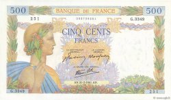 500 Francs LA PAIX FRANCE  1941 F.32.20 UNC