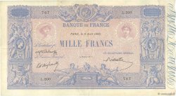 1000 Francs BLEU ET ROSE FRANCE  1895 F.36.07 VF