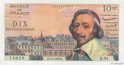 10 Nouveaux Francs RICHELIEU FRANCE  1960 F.57.08 AU