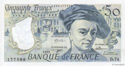 50 Francs QUENTIN DE LA TOUR FRANCIA  1992 F.67.19d q.AU