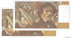 100 Francs DELACROIX Lot FRANKREICH  1978 F.68.04 / F.69.01c VZ