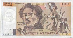 100 Francs DELACROIX imprimé en continu FRANCIA  1990 F.69bis.01bG BB