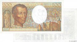 200 Francs MONTESQUIEU UNIFACE Fauté FRANCE  1985 F.70U.05 pr.SUP