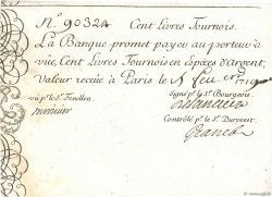 100 Livres Tournois gravé FRANCIA  1719 Dor.04