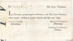 10 Livres Tournois typographié FRANCIA  1720 Dor.20
