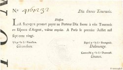 10 Livres Tournois typographié FRANKREICH  1720 Dor.22b