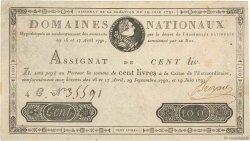 100 Livres FRANCIA  1791 Ass.15a
