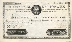 200 Livres FRANCE  1792 Ass.33a
