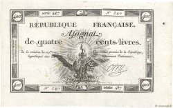 400 Livres FRANCIA  1792 Ass.38a BB