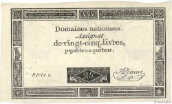 25 Livres Vérificateur FRANCE  1793 Ass.43v