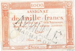 1000 Francs Annulé FRANCIA  1795 Ass.50a BB