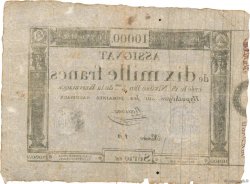 10000 Francs FRANCE  1795 Ass.52a TB