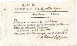 6 Livres FRANCE  1794 Kol.61.096var XF