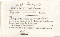 15 Livres FRANCE  1794 Kol.61.102var SUP