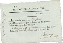 5 Livres FRANCE  1794 Kol.61.96var SUP