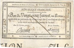 25 Francs Faux FRANCE  1799 Laf.217 VF