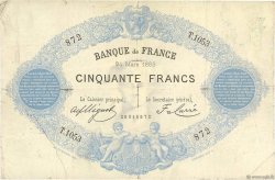 50 Francs type 1868 Indices Noirs FRANCIA  1883 F.A38.13 MB