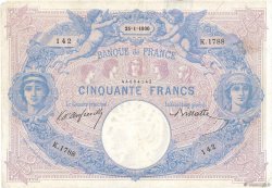 50 Francs BLEU ET ROSE FRANKREICH  1900 F.14.12 fS