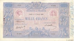 1000 Francs BLEU ET ROSE FRANCIA  1899 F.36.12 BB