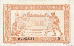 1 Franc TRÉSORERIE AUX ARMÉES 1919 FRANCIA  1919 VF.04.04 SC+