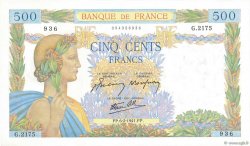 500 Francs LA PAIX FRANCIA  1941 F.32.14 SC+