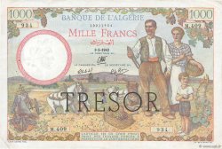 1000 Francs ALGÉRIE FRANCE  1943 VF.10.01 VF+
