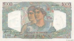 1000 Francs MINERVE ET HERCULE FRANCE  1950 F.41.33 AU-