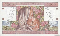 5000 Francs TRÉSOR PUBLIC Spécimen FRANCE  1955 VF.36.00Sp pr.NEUF