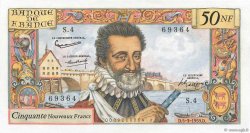 50 Nouveaux Francs HENRI IV FRANCE  1959 F.58.01