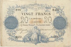 20 Francs type 1871 Petit numéro FRANKREICH  1872 F.A46.03