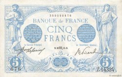 5 Francs BLEU FRANKREICH  1916 F.02.44