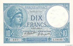 10 Francs MINERVE FRANCE  1925 F.06.09 AU-