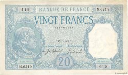 20 Francs BAYARD FRANCE  1919 F.11.04
