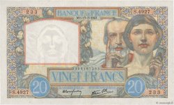 20 Francs TRAVAIL ET SCIENCE FRANKREICH  1941 F.12.16