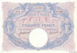 50 Francs BLEU ET ROSE FRANCE  1917 F.14.30