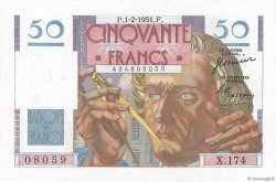 50 Francs LE VERRIER FRANCIA  1951 F.20.17