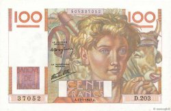 100 Francs JEUNE PAYSAN Favre-Gilly FRANKREICH  1947 F.28ter.01 fST+
