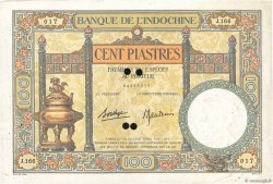 100 Piastres Annulé FRANZÖSISCHE-INDOCHINA  1936 P.051ds fVZ